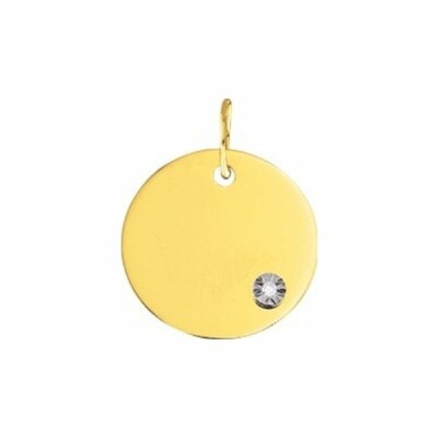 Pendentif en or jaune et diamant de 0.006ct