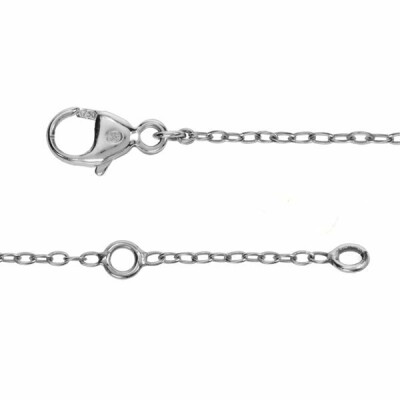 Collier en or blanc diamants 4 griffes de 0.30ct