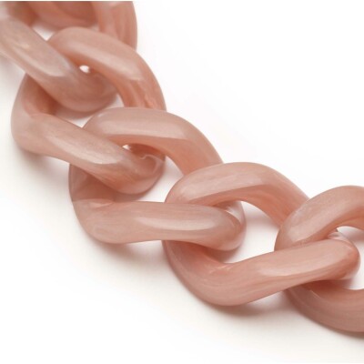 Bracelet Vanessa Baroni en acrylique et laiton - Blush Marble