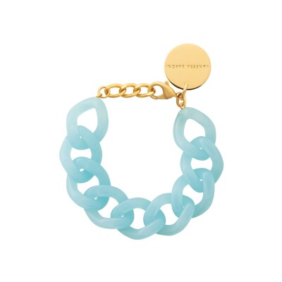 Bracelet Vanessa Baroni en acrylique et laiton - Opaline Blue