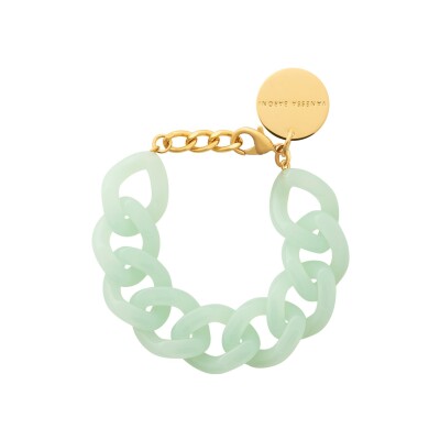 Bracelet Vanessa Baroni en acrylique et laiton - Opaline Mint