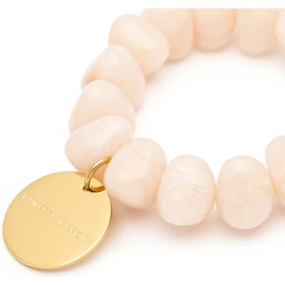 Bracelet Vanessa Baroni en acrylique - Latte Marble