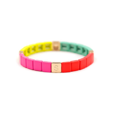 Bracelet Simone à Bordeaux Veronika en métal émaillé multicolore