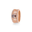 Bague Alcazar en or rose, diamants bruns et diamants