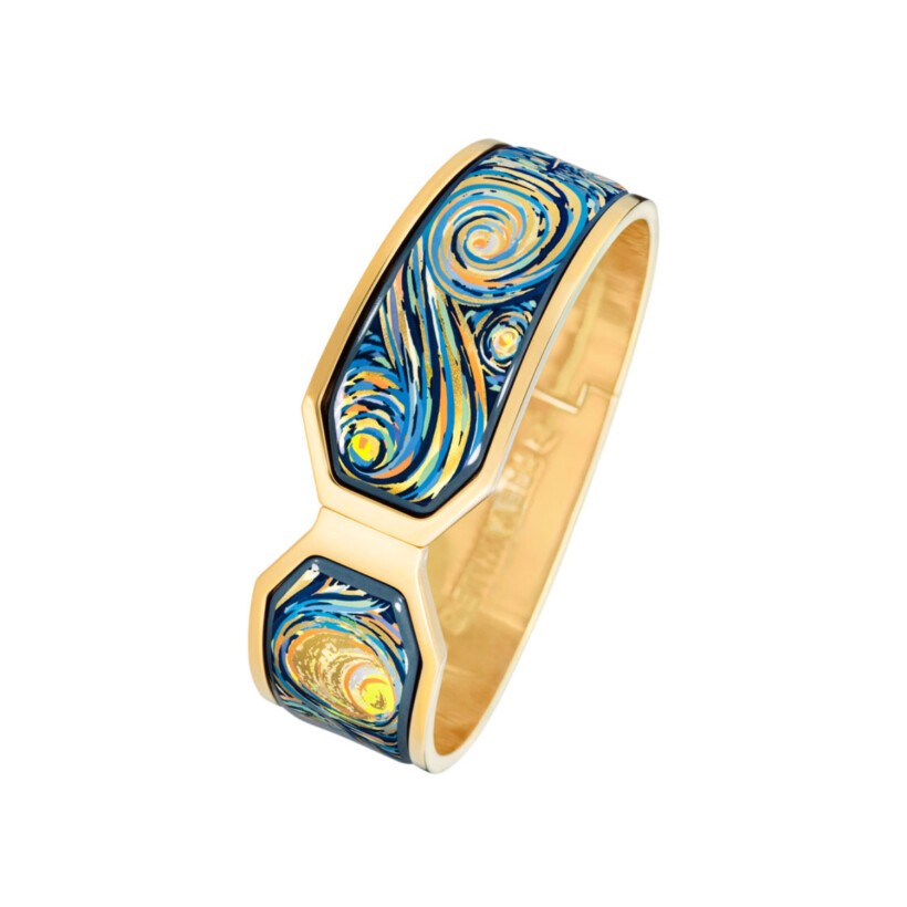 Bracelet FREYWILLE Hommage à Vincent van Gogh Clip Contessa en plaqué or jaune et email
