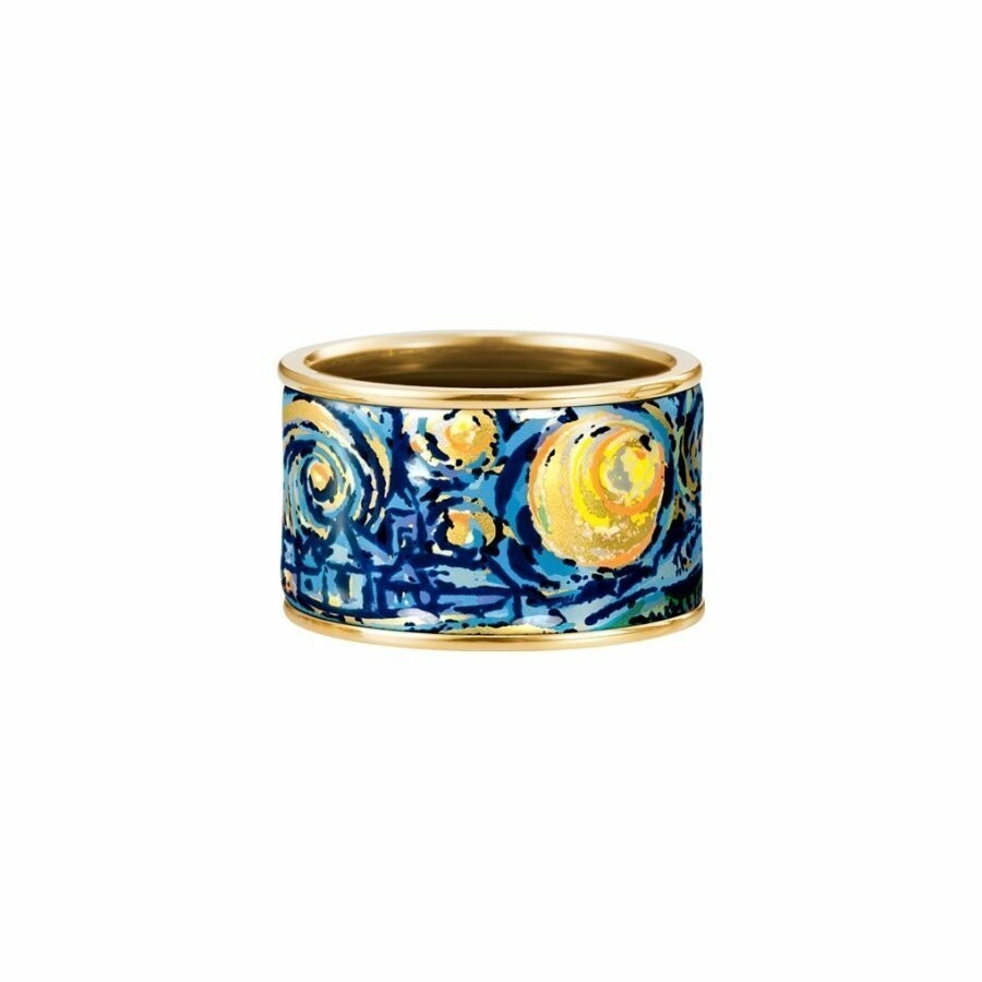 Bague FREYWILLE Hommage à Vincent Van Gogh Eternité en émail plaqué or jaune