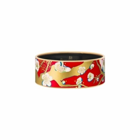 Bracelet FREYWILLE Hommage à Vincent van Gogh - L'Amandier Rouge éclat en email plaqué or jaune, taille M