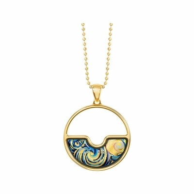 Pendentif FREYWILLE Hommage à Vincent Van Gogh Eternité en émail plaqué or jaune
