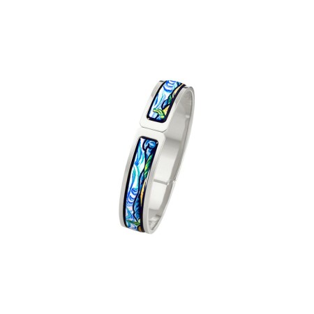 Bracelet à clip Ballerina FREYWILLE Hommage à Vincent van Gogh en émail, rhodium et palladium, taille M