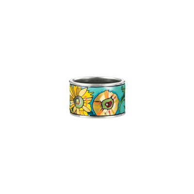 Bague Diva FREYWILLE Hommage à Vincent van Gogh en email et plaqué rhodium palladium