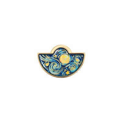 Pendentif Demi-Lune FREYWILLE Hommage à Vincent van Gogh en email et plaqué or