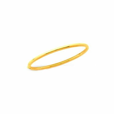 Bracelet jonc 3mm section ronde en or jaune, 58cm