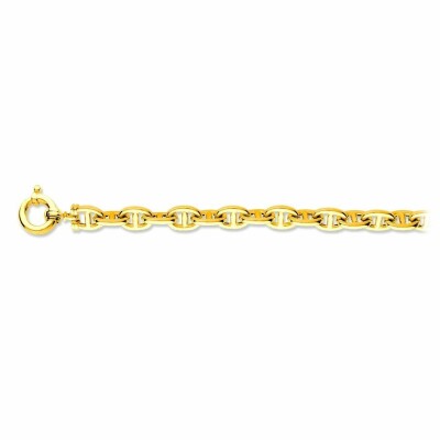 Bracelet maille marine en or jaune, 20cm