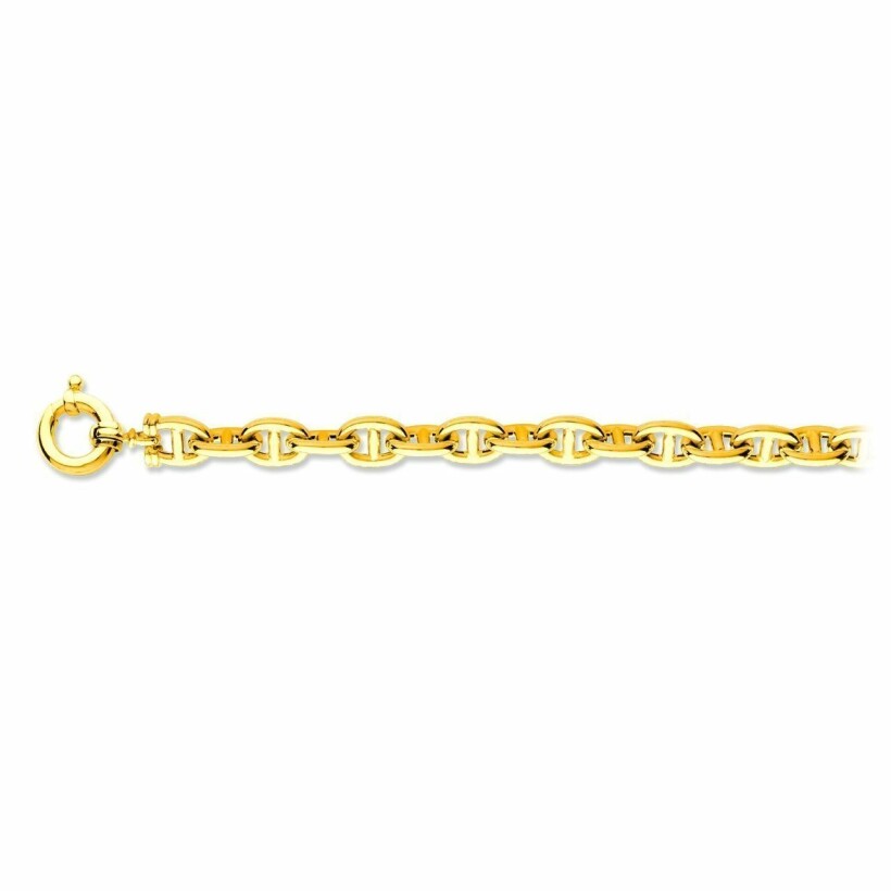 Bracelet maille marine en or jaune, 20cm