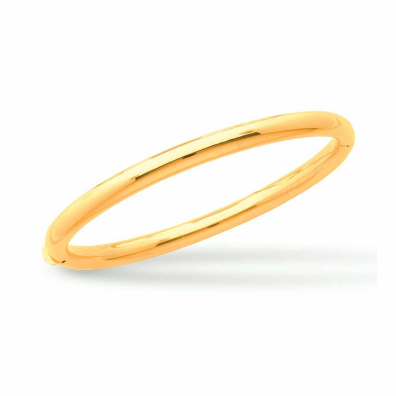 Bracelet jonc ouvrant, ovale en or jaune