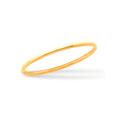 Bracelet ovale en or jaune avec lame de sécurité