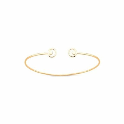 Bracelet jonc ouvert cercles en or jaune