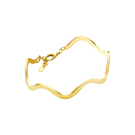 Bracelet jonc vague 48x60mm en or jaune