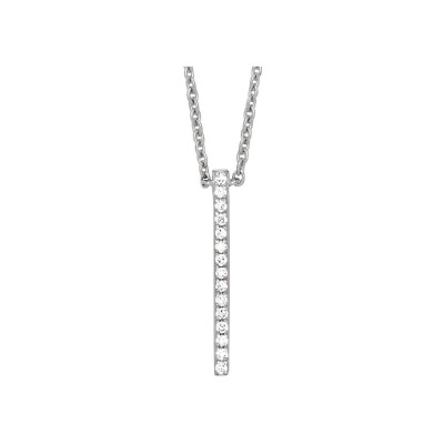 Collier ligne Cookson Clal en or blanc et diamants