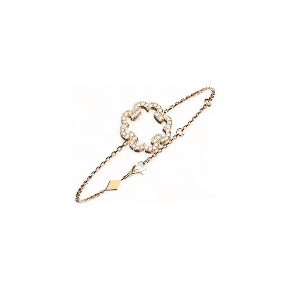 Bracelet A-J Aubert Volutes en or rose et diamants