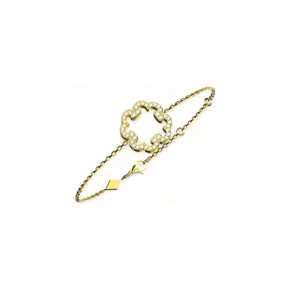 Bracelet A-J Aubert Volutes en or jaune et diamants
