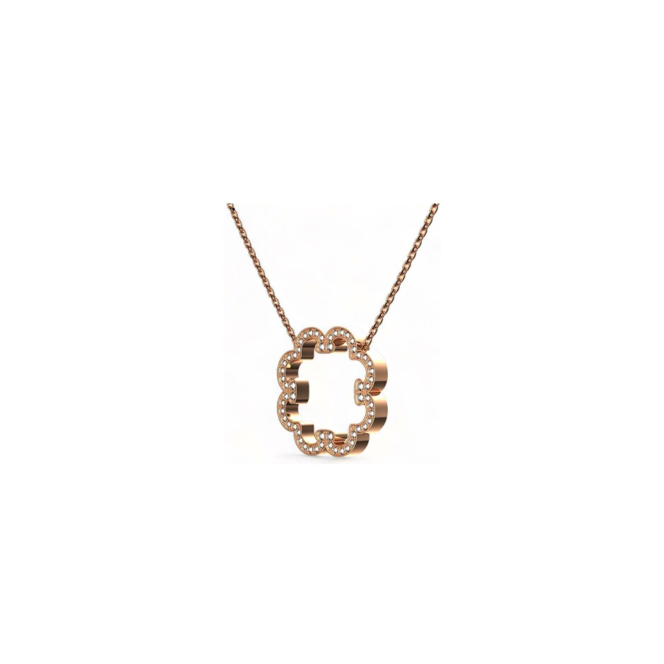 Collier A-J Aubert Volutes en or rose et diamants