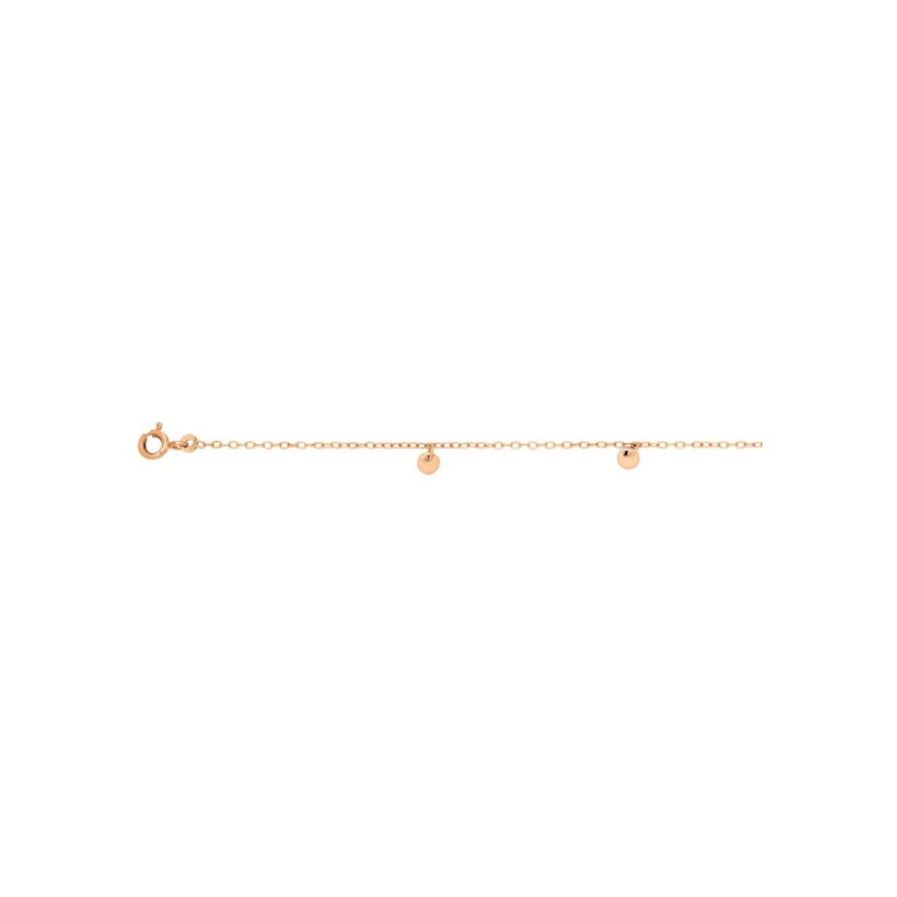 Bracelet en or rose, 18cm