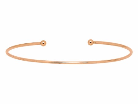 Bracelet jonc massif en or rose