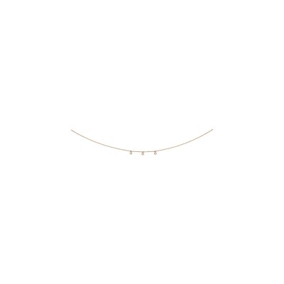 Collier en or rose et diamants