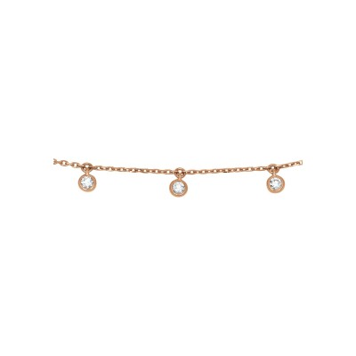 Collier en or rose et diamants