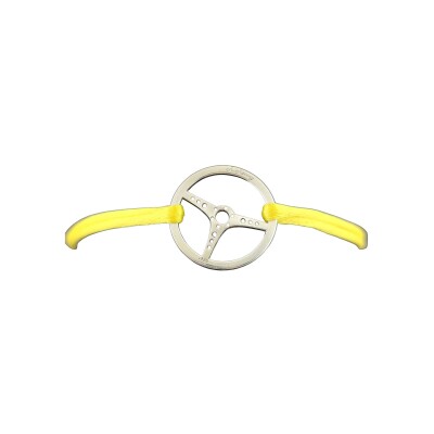 Bracelet R-Racing Volant en argent et cordon