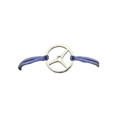 Bracelet R-Racing Volant en argent et cordon