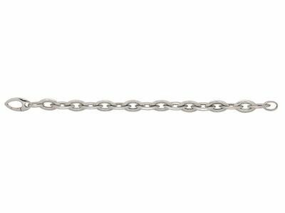 Bracelet maille Amandes 10mm en argent rhodié