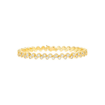 Bracelet Viltier Tennis Clique en or jaune et diamants