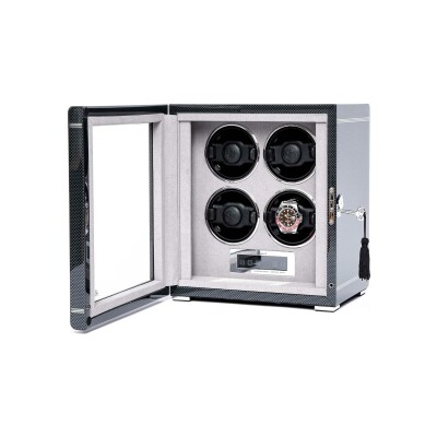 Rapport London Formula Quad Watch Winder - Carbon Fibre