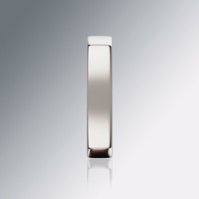 Platinum 5mm Cushion Shank Flat Ring