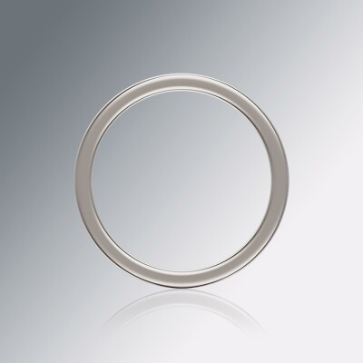 Platinum 6mm Flat Grooved Ring
