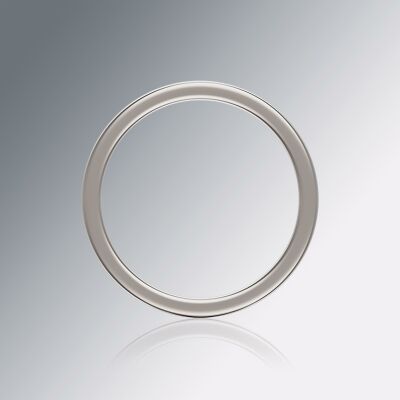 Platinum 4mm Flat Plain Ring
