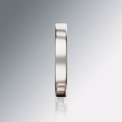 Platinum 4mm Flat Plain Ring