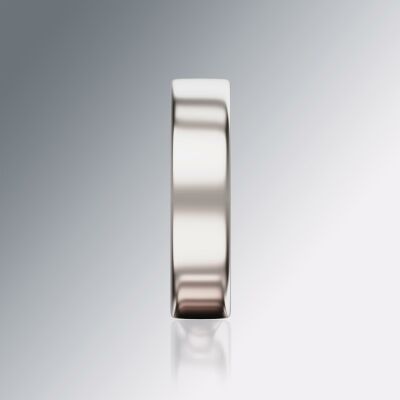 Platinum 6mm Flat Plain Ring