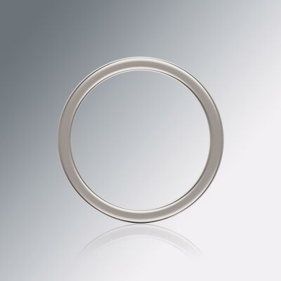 Platinum 8mm Flat Plain Ring