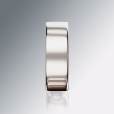 Platinum 8mm Flat Plain Ring