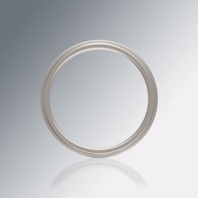 Platinum 8mm Flat Stepped Ring
