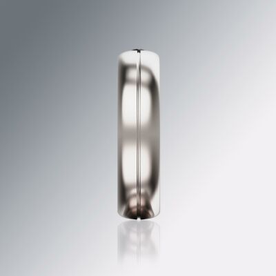 Platinum 6mm Halfround Grooved Diamond Ring