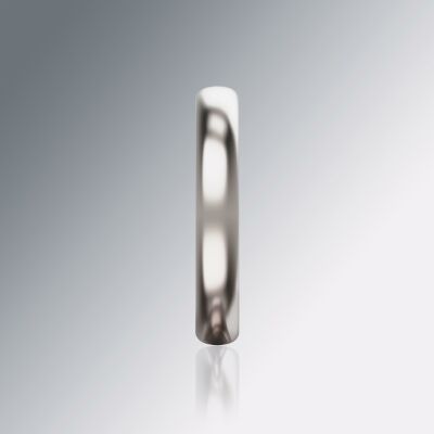Platinum 4mm Halfround Ring