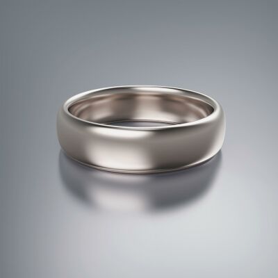 Platinum 6mm Halfround Ring