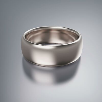 Platinum 8mm Halfround Ring