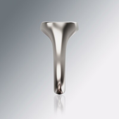 Platinum 12mm Signet Cushion Ring