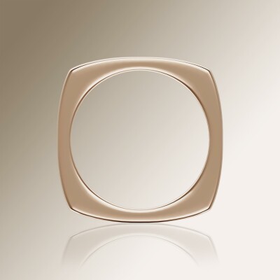 Rose Gold 5mm Cushion Shank Concave Ring