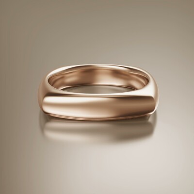 Rose Gold 5mm Cushion Shank Halfround Ring